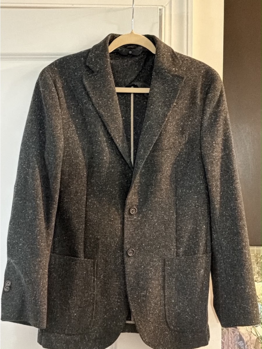 Massimo Dutti Charcoal Speckled Blazer